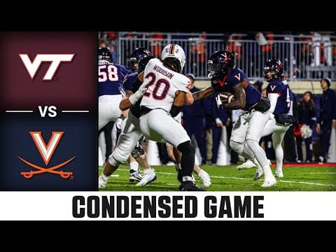 Virginia Tech vs Virginia Game Condensed Game | 2025 ACC Football