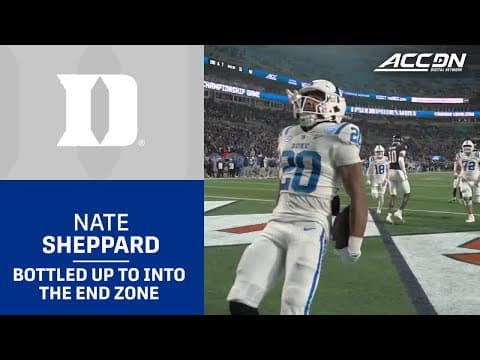 Duke's Nate Sheppard Goes From Bottled Up To Into The End Zone