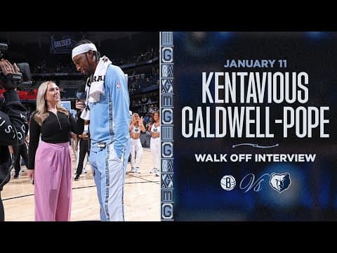 Kentavious Caldwell-Pope Walk off Interview | Grizzlies vs. Nets