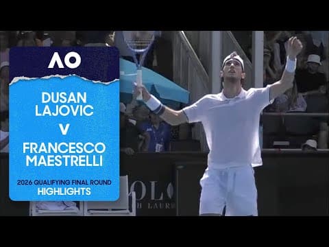 Dusan Lajovic v Francesco Maestrelli Highlights | Australian Open 2026 Qualifying Final Round