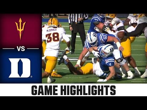 Arizona State vs. Duke Game Highlights | 2025 ACC Football