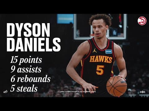 Dyson Daniels all-around performance powers Hawks to Win over Celtics