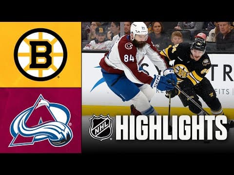 NHL Highlights | Bruins vs. Avalanche | October 18, 2025