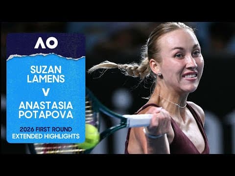 Suzan Lamens v Anastasia Potapova Extended Highlights | Australian Open 2026 First Round