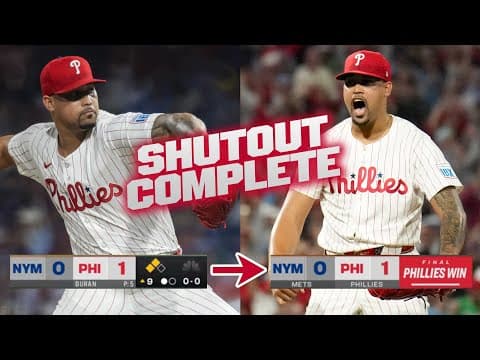 October is in the AIR! ๐ฅถ Mets threaten to score, but Jhoan Duran fans two to earn the save! ๐ฅ