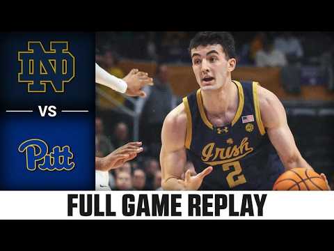 Notre Dame vs. Pitt Full Game Replay | 2025-26 ACC Men's Basketball