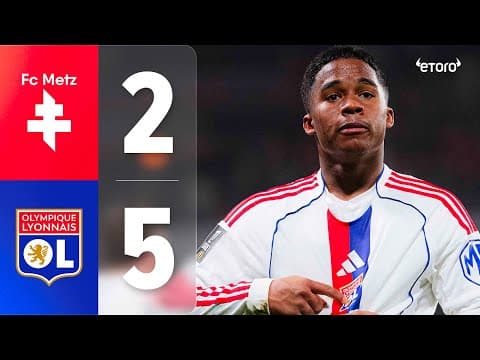 FC Metz - OL : Endrick s'offre un triplé dans la large victoire lyonnaise (2-5)
