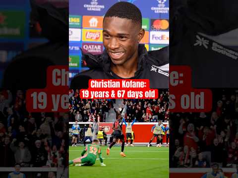 The Champions League moment, Christian Kofane finds out he’s #Bayer04‘s youngest ever goalscorer 🤩