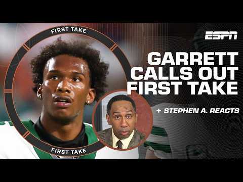 Stephen A. responds to Garrett Wilson's tweet đŁď¸ âOrganizationally youâre TRASH!â | First Take