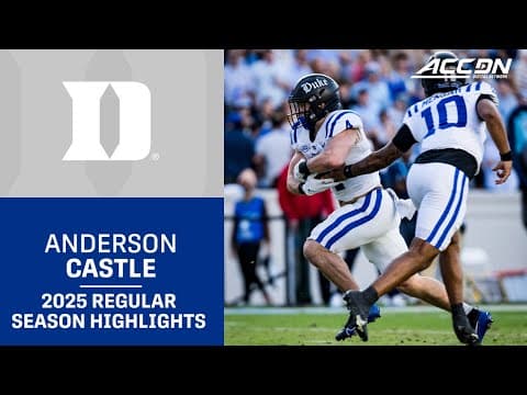 Anderson Castle 2025 Regular Season Highlights | Duke RB