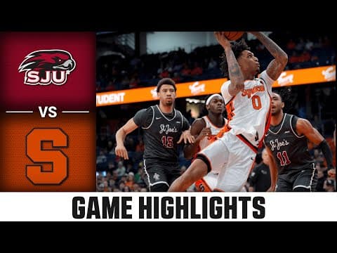St. Joseph's vs. Syracuse Game Highlights | 2025-26 ACC Men's Basketball