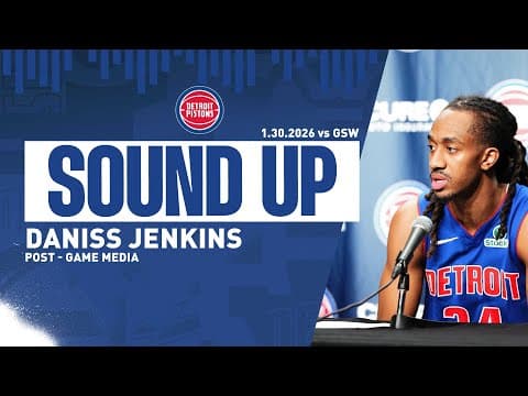 Post Game Press Conference | Daniss Jenkins | Pistons vs Warriors | 1.30.26