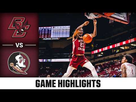 Boston College vs. Florida State Game Highlights | 2025-26 ACC Men's Basketball