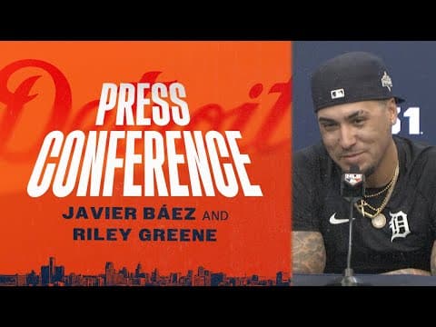Postseason Press Conference: Riley Greene and Javier BƔez on ALDS Game 4 Win | 10/8/25