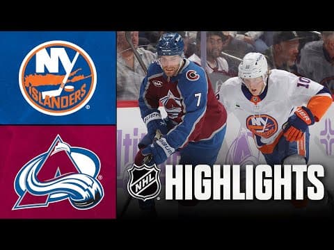 NHL Highlights | Islanders vs. Avalanche | November 16, 2025