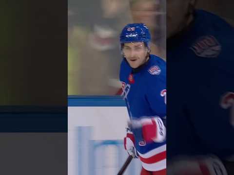 SOUCE TAPS IT HOME 🏡 #carsonsoucy #nyr #nhl #hockey #goal