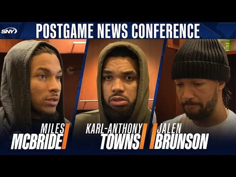 Jalen Brunson, Karl-Anthony Towns, and Miles McBride on snapping Knicks' losing streak