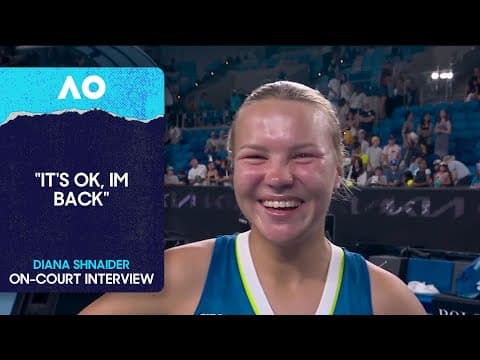 Diana Shnaider On-Court Interview | Australian Open 2026 First Round