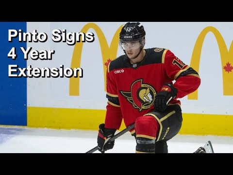 Sens Extend Pinto, Dillon Fined, Kampf Contract to be Terminated