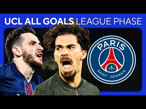 PSG ALL GOALS in the LEAGUE PHASE of the UEFA Champions League