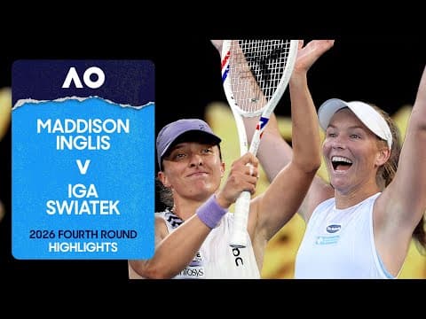 Maddison Inglis v Iga Swiatek Highlights | Australian Open 2026 Fourth Round