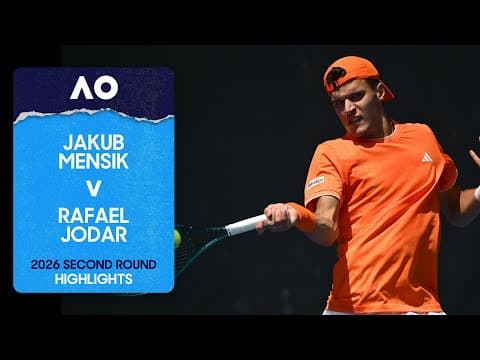 Jakub Mensik v Rafael Jodar Highlights | Australian Open 2026 Second Round