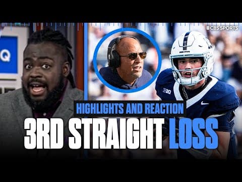 Penn State drops third straight as Drew Allar suffers season-ending injury | Recap & Highlights