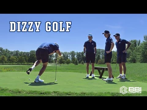 GOLF WITH A TWIST! The boys take a whack at dizzy golf - no mulligans allowed!