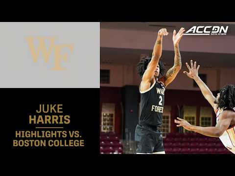 Wake Forest Guard Juke Harris Highlights vs. Boston College
