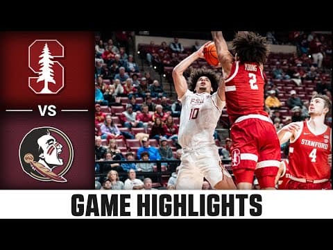 Stanford vs. Florida State Game Highlights | 2025-26 ACC Men's Basketball