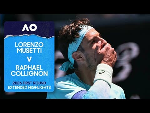 Lorenzo Musetti v Raphael Collignon Extended Highlights | Australian Open 2026 First Round
