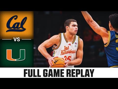 Cal vs. Miami Full Game Replay | 2025-26 ACC Men's Basketball