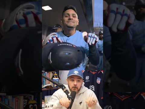 Andres Gimenez does a dance for his son, a breakdown