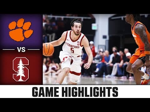 Clemson vs. Stanford Game Highlights | 2025-26 ACC Men's Basketball