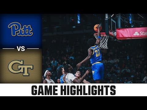Pitt vs. Georgia Tech Game Highlights | 2025-26 ACC Men's Basketball