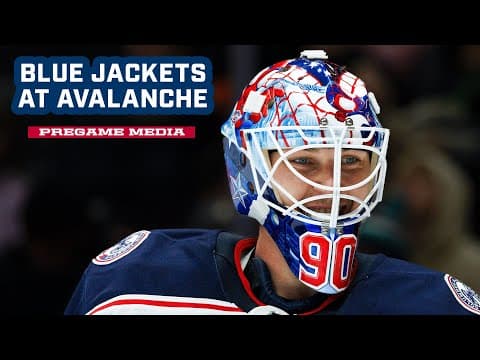 Elvis Merzlikins Gets the Start Against the Avalanche in Colorado π₯ | Pregame Media