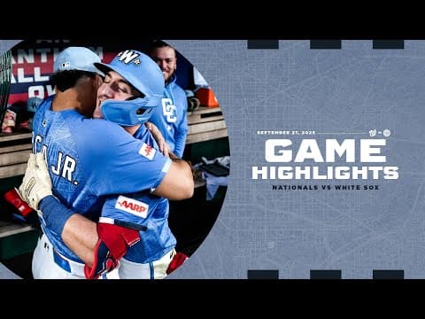 White Sox vs. Nationals Game Highlights (9/27/25) | MLB Highlights