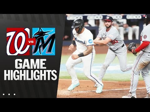 Nationals vs. Marlins Game Highlights (9/10/25) | MLB Highlights