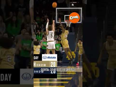 Cole Certa is a SHOOTER 💥 #notredame #collegebasketball #accbasketball #basketball #goirish