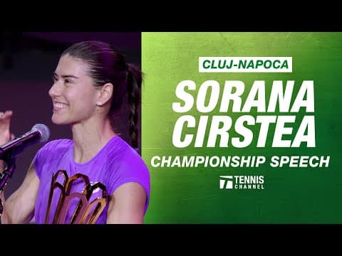 Sorana Cirstea Championship Speech | 2026 Cluj-Napoca
