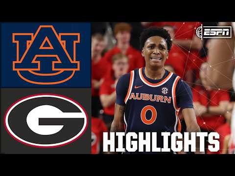 ELECTRIC OVERTIME ⚡️ Auburn Tigers vs. Georgia Bulldogs | Full Game Highlights | ESPN CBB