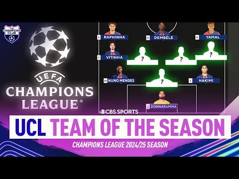 2025 UEFA Champions League TEAM OF THE SEASON | Dembélé, Raphinha, Yamal & more! | Champions Club