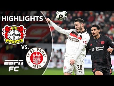 DFB-Pokal Quarter-final π¨ Bayer Leverkusen vs. St. Pauli | German Cup Highlights | ESPN FC