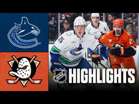 Canucks vs. Ducks | NHL Highlights | November 26, 2025