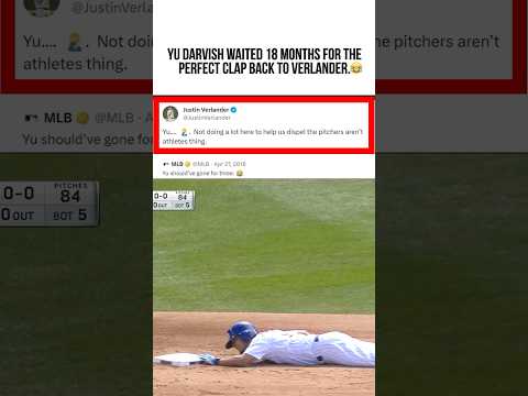 Yu Darvish waited 18 months for the perfect clap back to Justin Verlander. The long game. 🤣
