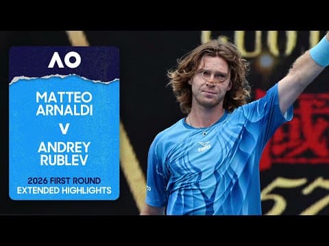 Matteo Arnaldi v Andrey Rublev Extended Highlights | Australian Open 2026 First Round