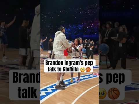 “I need her to shoot 20 more shots!” Brandon Ingram with the halftime pep talk for GloRilla! ❤️