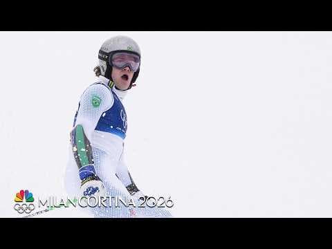 Pinheiro Braathen earns Brazil's first gold at Winter Olympics | Brazilian commentary | NBC Sports