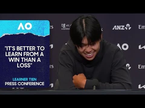 Learner Tien Press Conference | Australian Open 2026 Frist Round