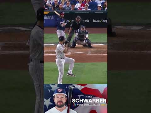 Kyle Schwarber's long at-bat in 2023 WBC ended with a BIG BLAST! 🇺🇸 (Committed to 2026 WBC)